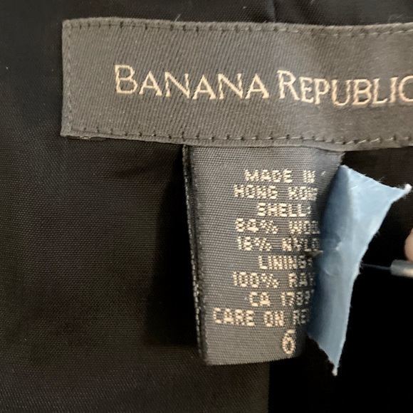 Vintage Banana Republic Black Shimmer Pantsuit Wool Blend Size 6 - Picture 7 of 7